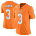 Elroe M.Dolphins #3 Chris Johnson Player Orange Limited Home Game Stitched Jerseys