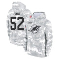 Elroe M.Dolphins #52 Patrick Paul Player Arctic Camo Salute to Service Hoodies Limited Game Stitched Jerseys