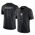 Elroe M.Dolphins #5 Jaylen Wright Player Black Reflective Limited Game Stitched Jerseys