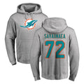 Elroe M.Dolphins #72 Jonah Savaiinaea Player Gray LOGO Pullover Hoodies Limited Stitched Jerseys
