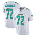 Elroe M.Dolphins #72 Jonah Savaiinaea Player White Limited Vapor Untouchable Home Game Stitched Jerseys
