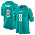 Elroe M.Dolphins #8 JuJu Brents Player Aqua Team Color Home Game Stitched Jerseys