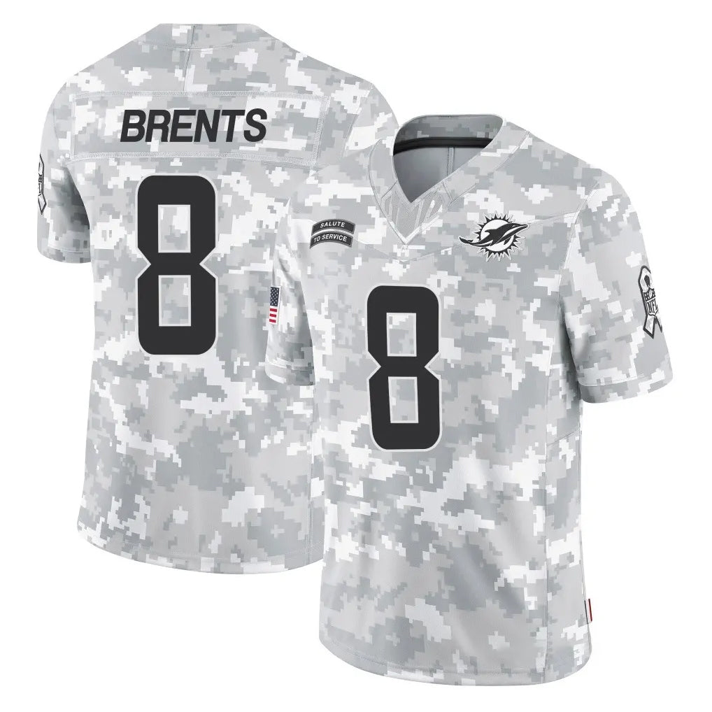 Elroe M.Dolphins #8 JuJu Brents Player Arctic Camo Salute To Service Limited Game Stitched Jerseys