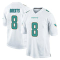 Elroe M.Dolphins #8 JuJu Brents Player White Home Game Stitched Jerseys