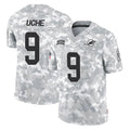 Elroe M.Dolphins #9 Joshua Uche Player Arctic Camo Salute To Service Limited Game Stitched Jerseys
