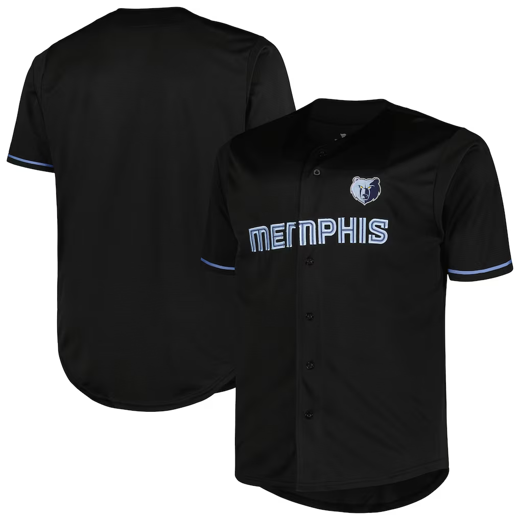 Elroe M.Grizzlies Profile Black Big & Tall Pop Stitched Jerseys