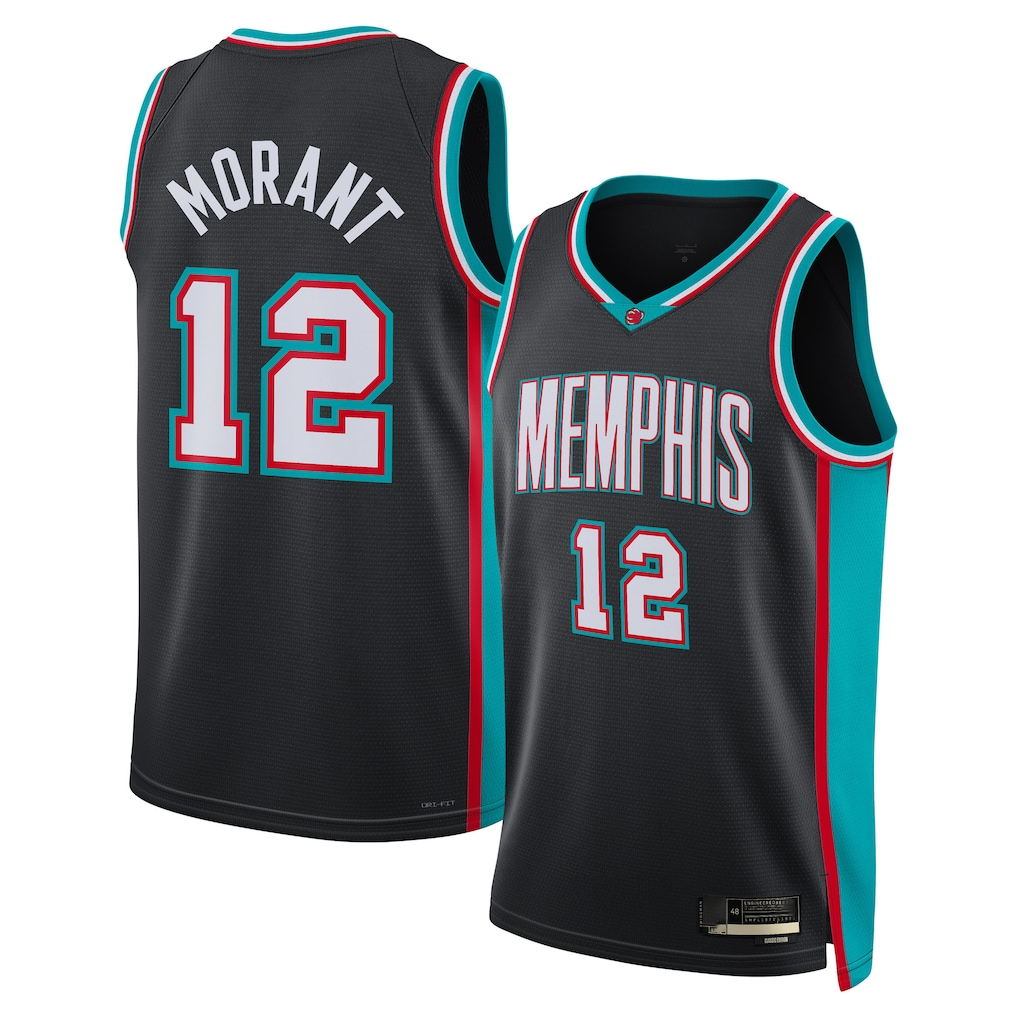 Elroe M.Grizzlies #12 Ja Morant Black Swingman Stitched Jerseys- Classic Edition