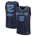 Elroe M.Grizzlies #12 Ja Morant Navy Fast Break Replica Player Stitched Jerseys- Icon Edition