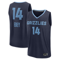 Elroe M.Grizzlies #14 Zach Edey Navy Fast Break Replica Stitched Jerseys- Icon Edition