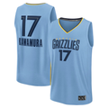 Elroe M.Grizzlies #17 Yuki Kawamura Light Blue Fast Break Replica Player Stitched Jerseys- Statement Edition
