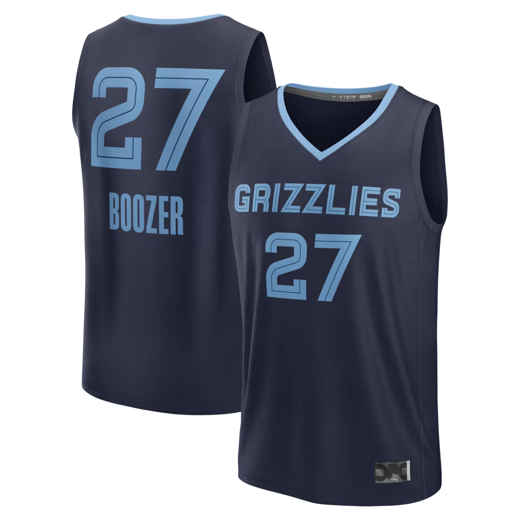 Elroe M.Grizzlies #27 Cameron Boozer Navy Draft First Round Pick Fast Break Stitched Jerseys- Icon Edition