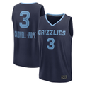 Elroe M.Grizzlies #3 Kentavious Caldwell-Pope Navy Fast Break Replica Player Stitched Jerseys- Icon Edition