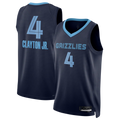 Elroe M.Grizzlies #4 Walter Clayton Jr. Navy Swingman Stitched Jerseys- Icon Edition
