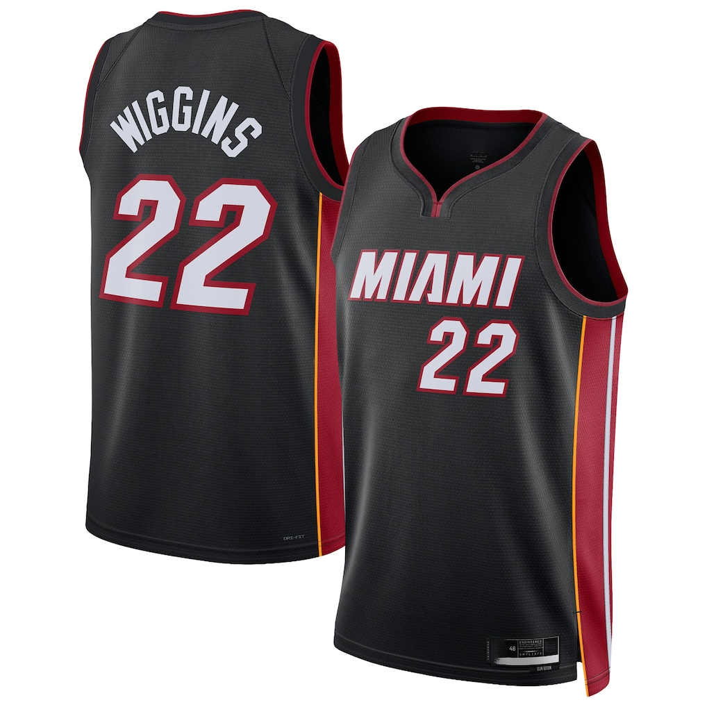 Elroe M.Heat #22 Andrew Wiggins Black Swingman Jerseys - Icon Edition