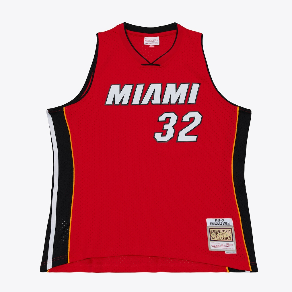 Elroe M.Heat #32 Shaquille O'Neal Mitchell & Ness Red 2005-2006 Swingman Jerseys