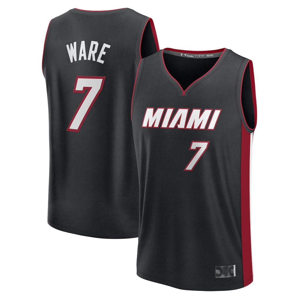 Elroe M.Heat #7 Kel'el Ware Black Fast Break Replica Player Jerseys - Icon Edition