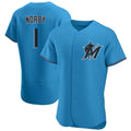 Elroe M.Marlins #1 Connor Norby Player Blue Home Limited Elite Stitched Jerseys