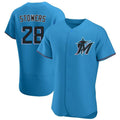 Elroe M.Marlins #28 Kyle Stowers Player Blue Home Limited Elite Stitched Jerseys