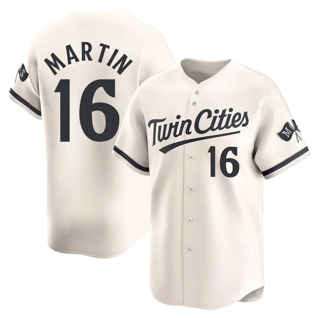 Elroe M.Twins #16 Austin Martin Player Gray Game Limited Home Stitched Jerseys
