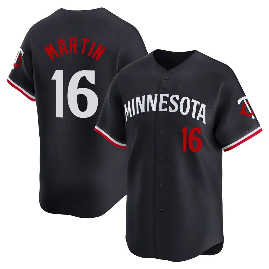 Elroe M.Twins #16 Austin Martin Player Navy Home Limited Stitched Jerseys