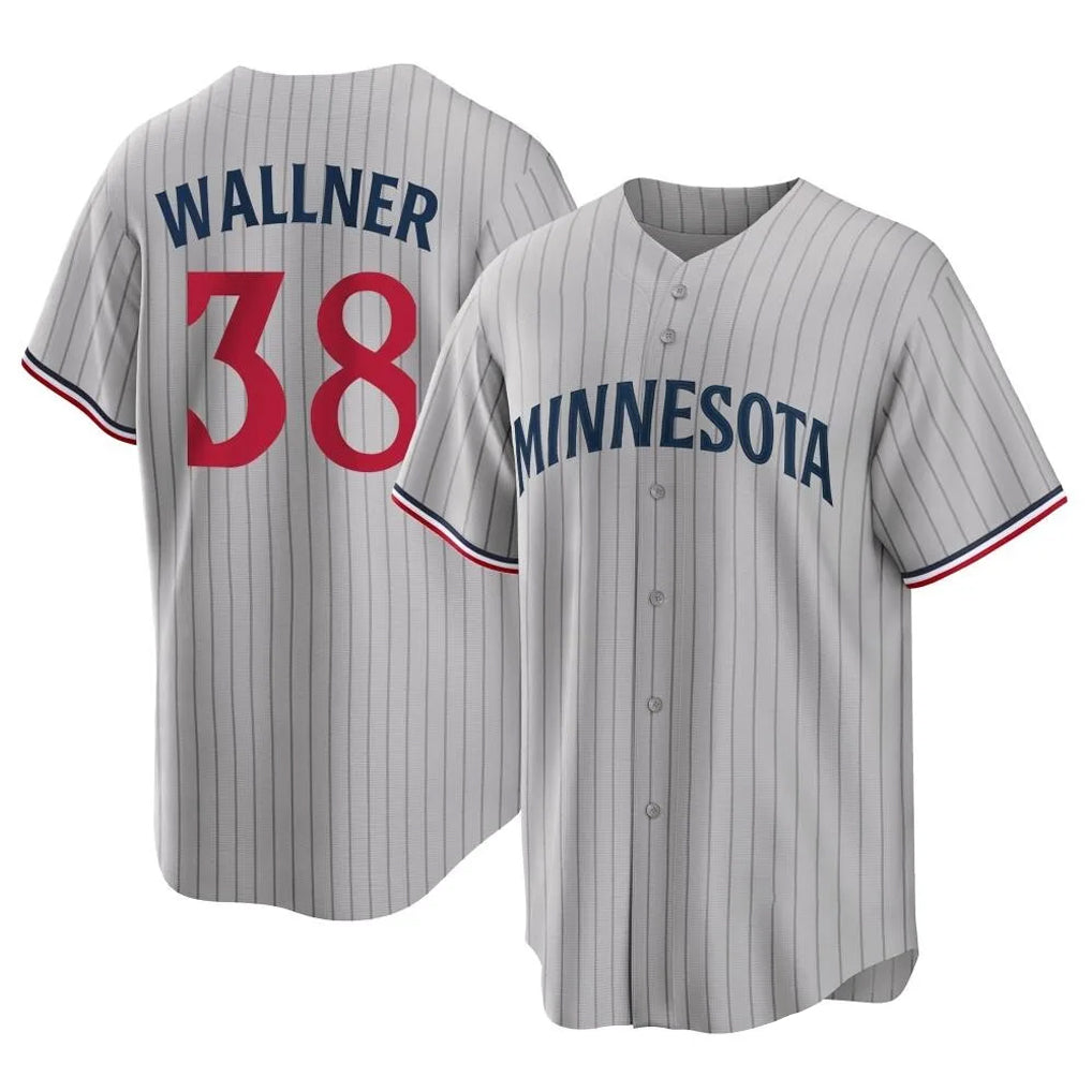 Elroe M.Twins #38 Matt Wallner Player Gray Game Limited Home Stitched Jerseys