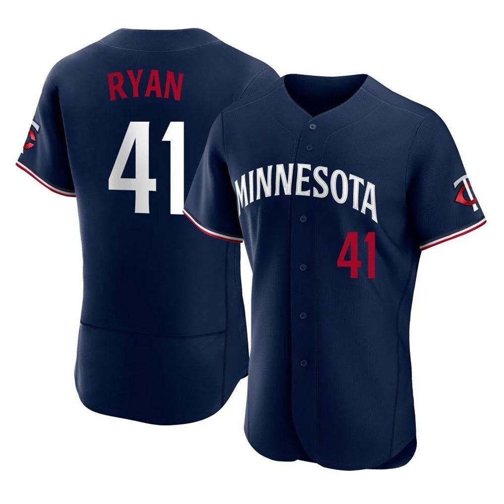 Elroe M.Twins #41 Joe Ryan Player Navy Replica Home Limited Elite Stitched Jerseys
