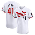 Elroe M.Twins #41 Joe Ryan Player White Home Limited Elite Stitched Jerseys