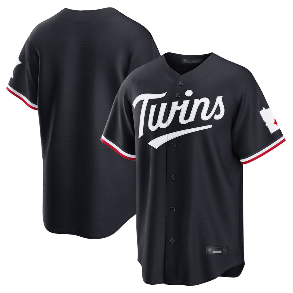 Elroe Minnesota Twins Blank Player Navy Home Game Stitched Jerseys