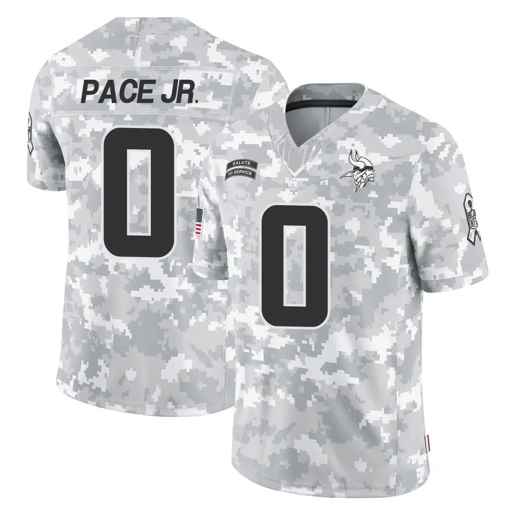 Elroe MN.Vikings #0 Ivan Pace Jr. Player Arctic Camo Salute To Service Limited Game Stitched Jerseys