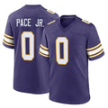 Elroe MN.Vikings #0 Ivan Pace Jr. Player Purple Classic Home Game Stitched Jerseys