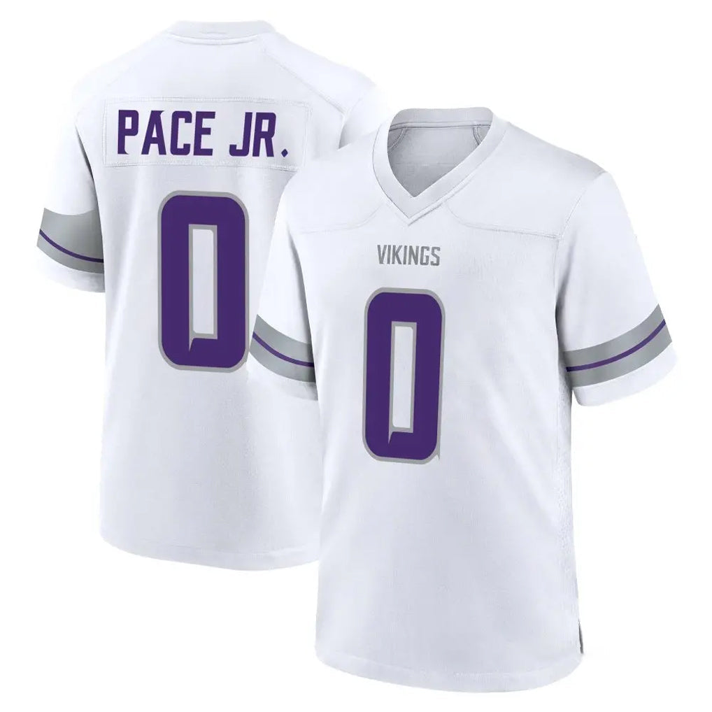 Elroe MN.Vikings #0 Ivan Pace Jr. Player White Alternate Home Game Stitched Jerseys