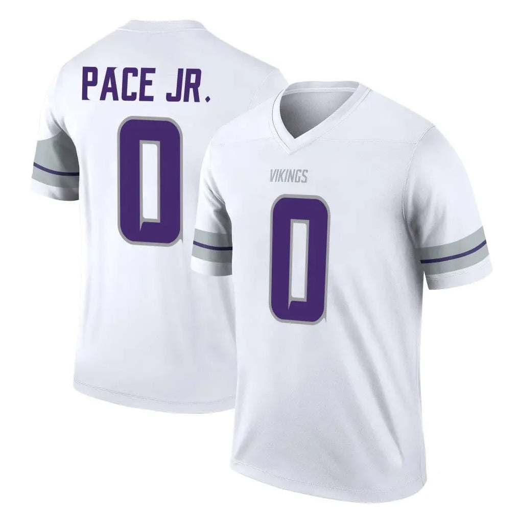 Elroe MN.Vikings #0 Ivan Pace Jr. Player White Alternate Legend Home Game Stitched Jerseys
