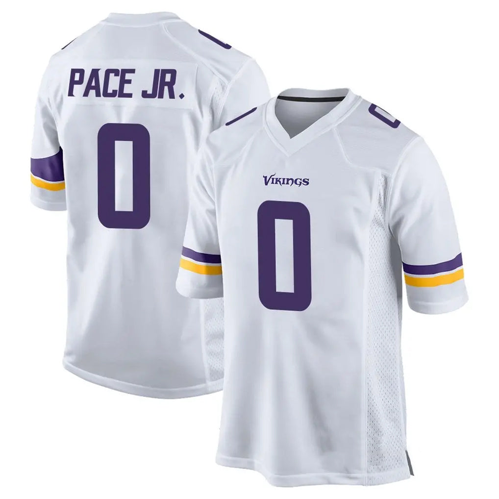 Elroe MN.Vikings #0 Ivan Pace Jr. Player White Home Game Stitched Jerseys