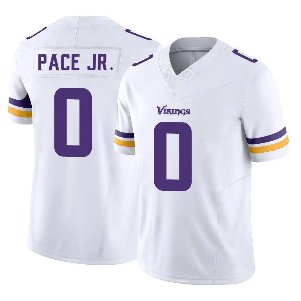 Elroe MN.Vikings #0 Ivan Pace Jr. Player White Limited Vapor F.U.S.E. Home Game Stitched Jerseys