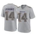 Elroe MN.Vikings #14 Jauan Jennings Player Gray Atmosphere Fashion Home Game Stitched Jerseys