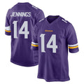 Elroe MN.Vikings #14 Jauan Jennings Player Purple Home Game Stitched Jerseys