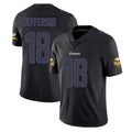 Elroe MN.Vikings #18 Justin Jefferson Player Black Impact LImited Home Game Stitched Jerseys