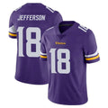 Elroe MN.Vikings #18 Justin Jefferson Player Purple Limited Vapor Untouchable Home Game Stitched Jerseys
