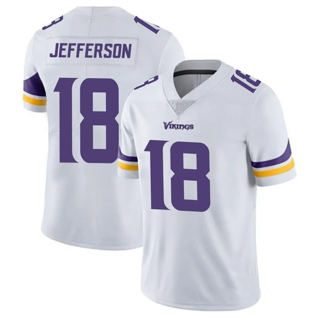 Elroe MN.Vikings #18 Justin Jefferson Player White Limited Vapor Untouchable Home Game Stitched Jerseys