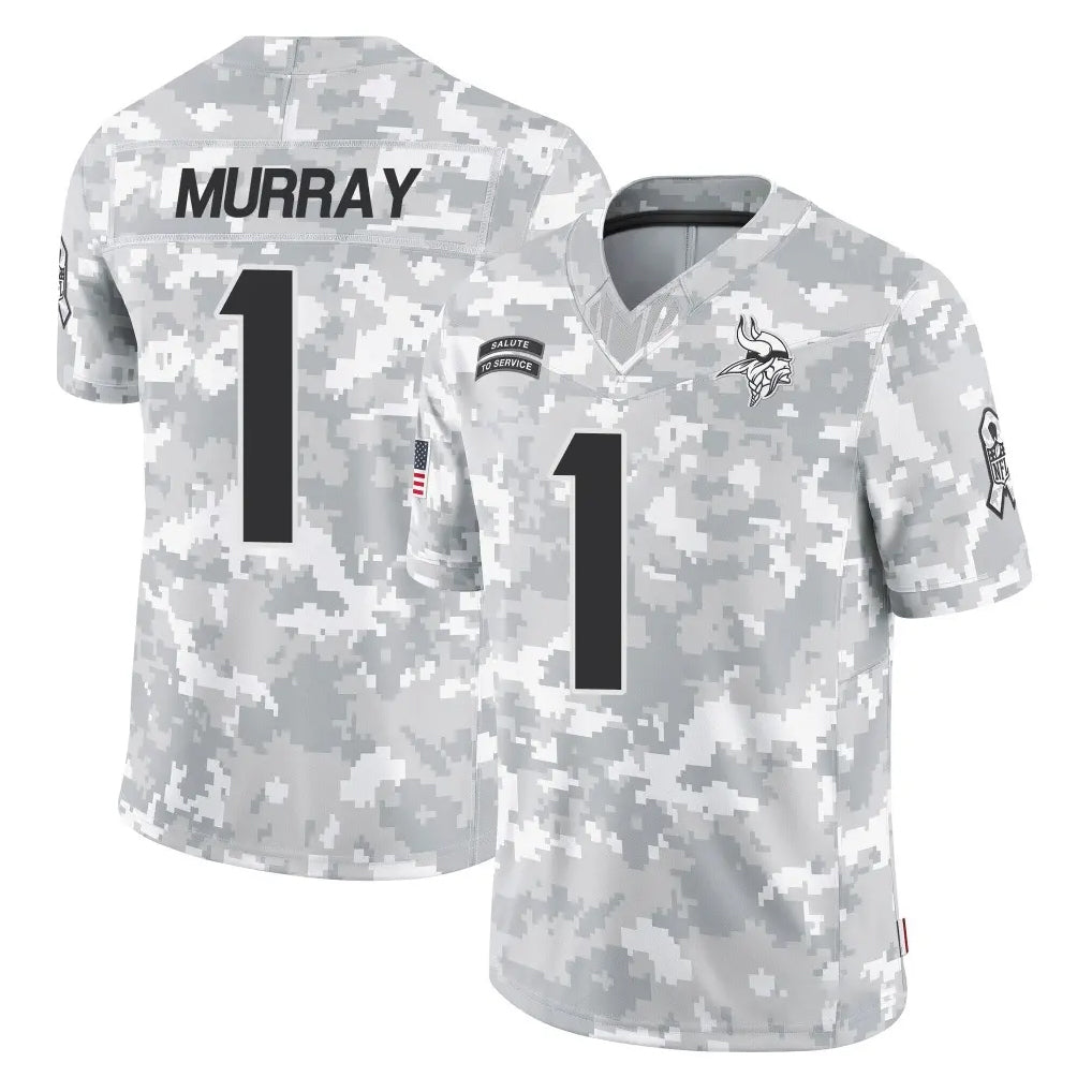 Elroe MN.Vikings #1 Kyler Murray Player Arctic Camo Salute To Service Limited Game Stitched Jerseys