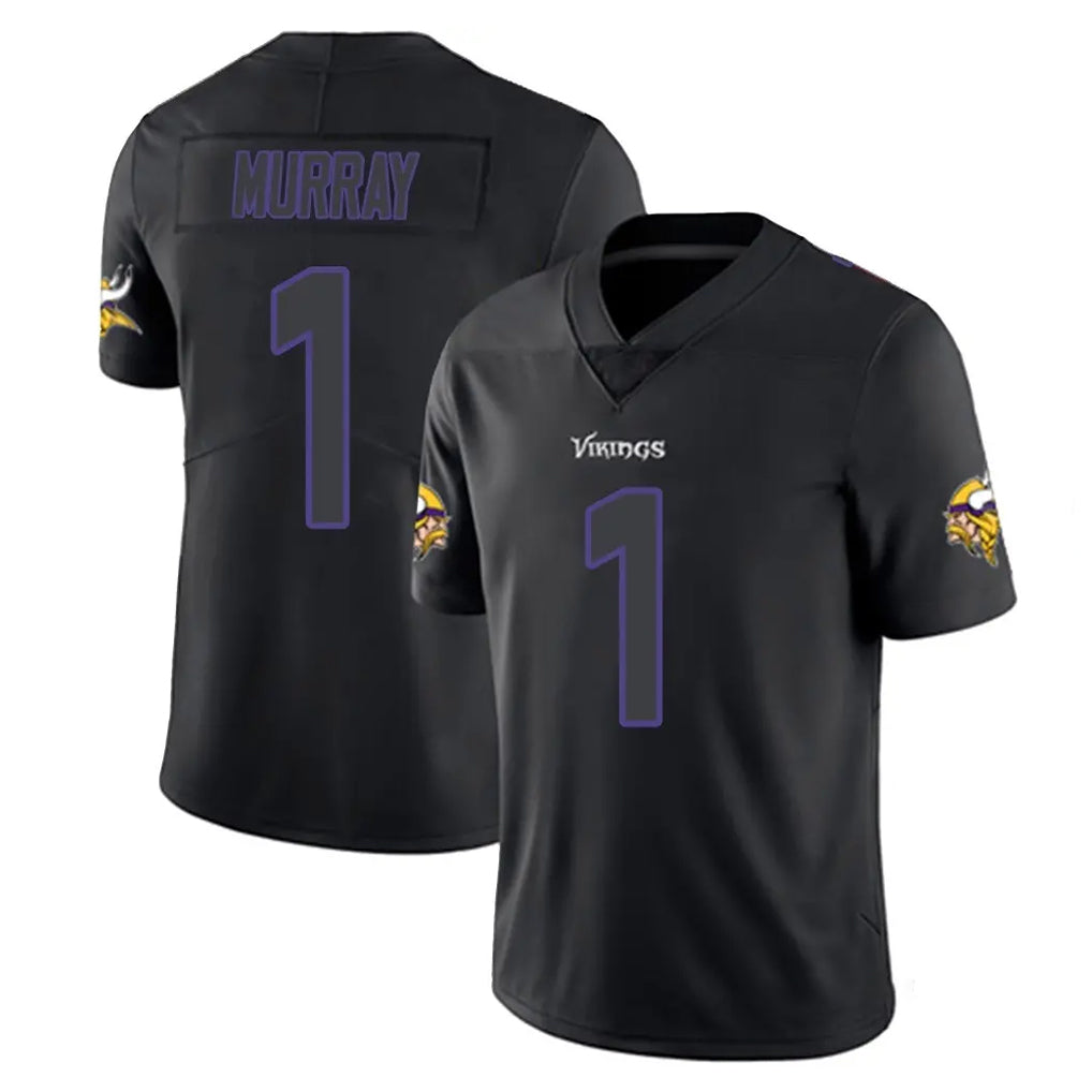 Elroe MN.Vikings #1 Kyler Murray Player Black Impact LImited Home Game Stitched Jerseys