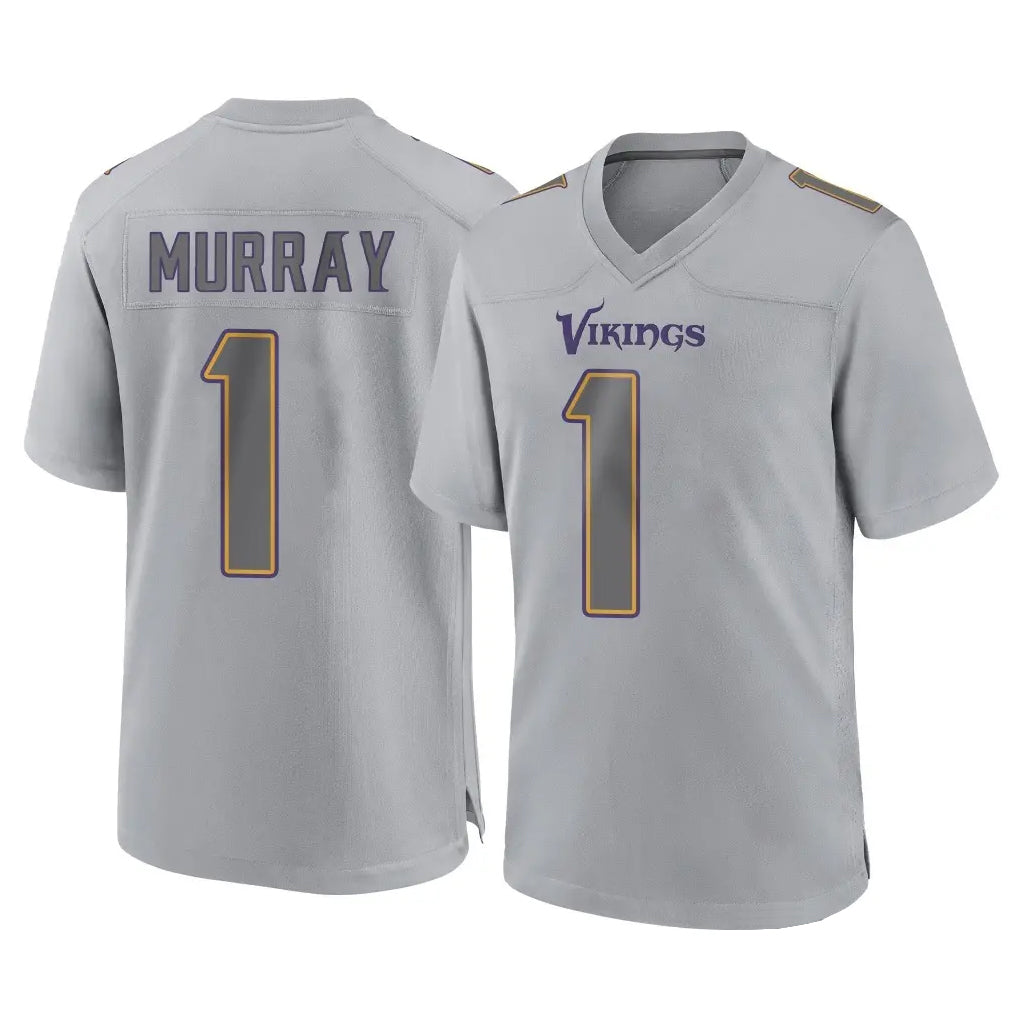 Elroe MN.Vikings #1 Kyler Murray Player Gray Atmosphere Fashion Home Game Stitched Jerseys