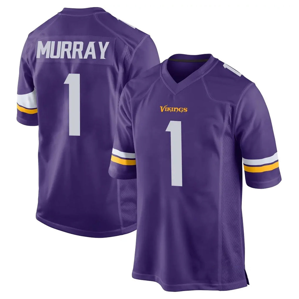 Elroe MN.Vikings #1 Kyler Murray Player Purple Home Game Stitched Jerseys
