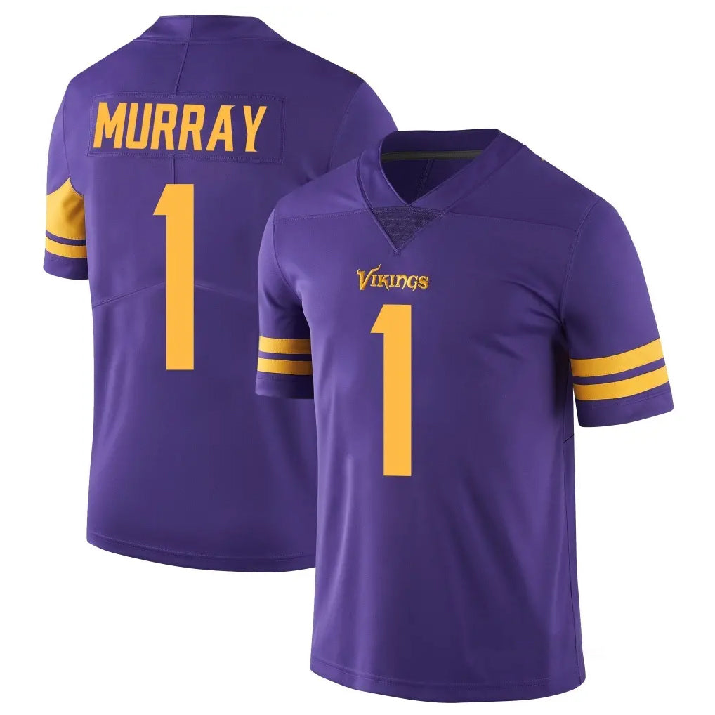 Elroe MN.Vikings #1 Kyler Murray Player Purple Limited Color Rush Home Game Stitched Jerseys
