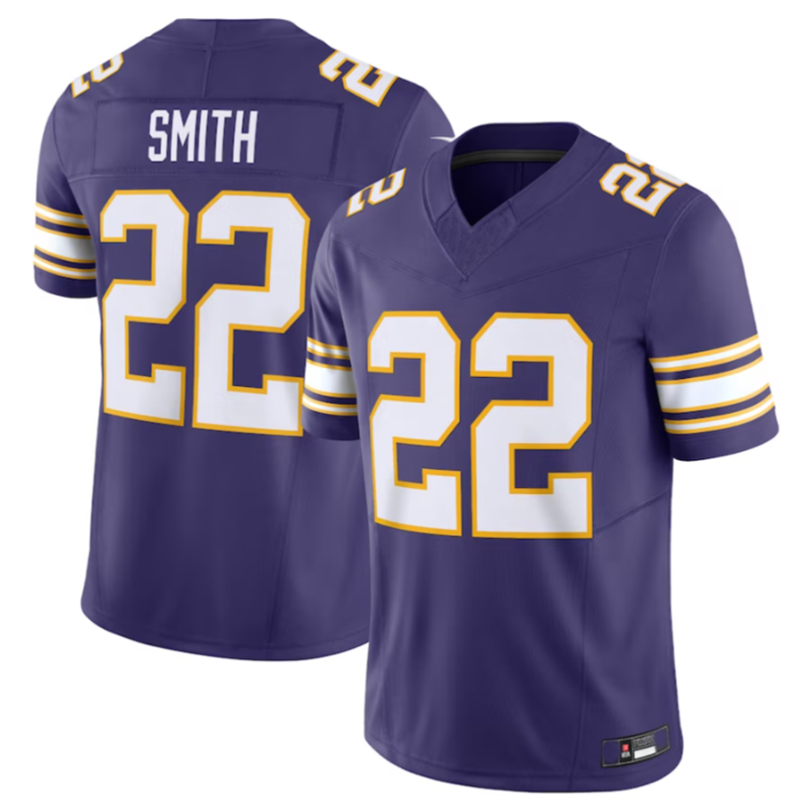 Elroe MN.Vikings #22 Harrison Smith Purple Vapor F.U.S.E. Limited Jersey Stitched American Stitched Jerseys