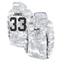 Elroe MN.Vikings #33 Aaron Jones Sr. Player Arctic Camo Salute to Service Pullover Hoodies Limited Game Stitched Jerseys