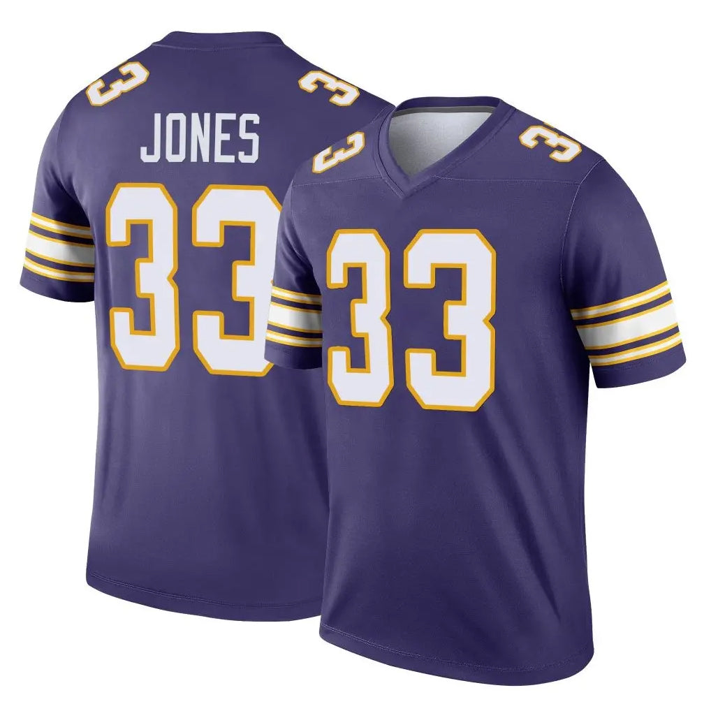 Elroe MN.Vikings #33 Aaron Jones Sr. Player Purple Limited Classic Home Game Stitched Jerseys