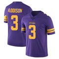 Elroe MN.Vikings #3 Jordan Addison Player Purple Limited Color Rush Home Game Stitched Jerseys