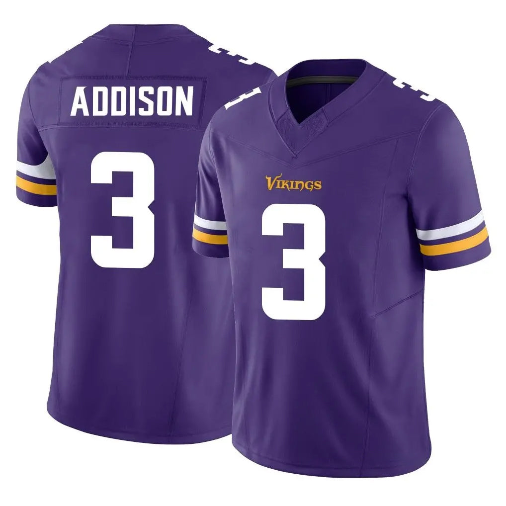 Elroe MN.Vikings #3 Jordan Addison Player Purple Limited Vapor F.U.S.E. Home Game Stitched Jerseys