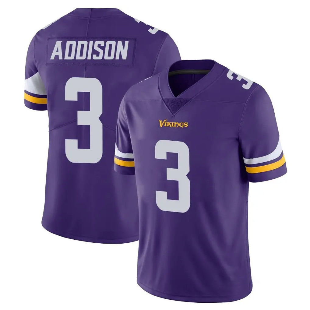 Elroe MN.Vikings #3 Jordan Addison Player Purple Limited Vapor Untouchable Home Game Stitched Jerseys